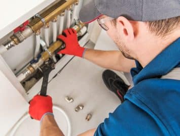 Technician Looking For Potential Issue in Plumbing